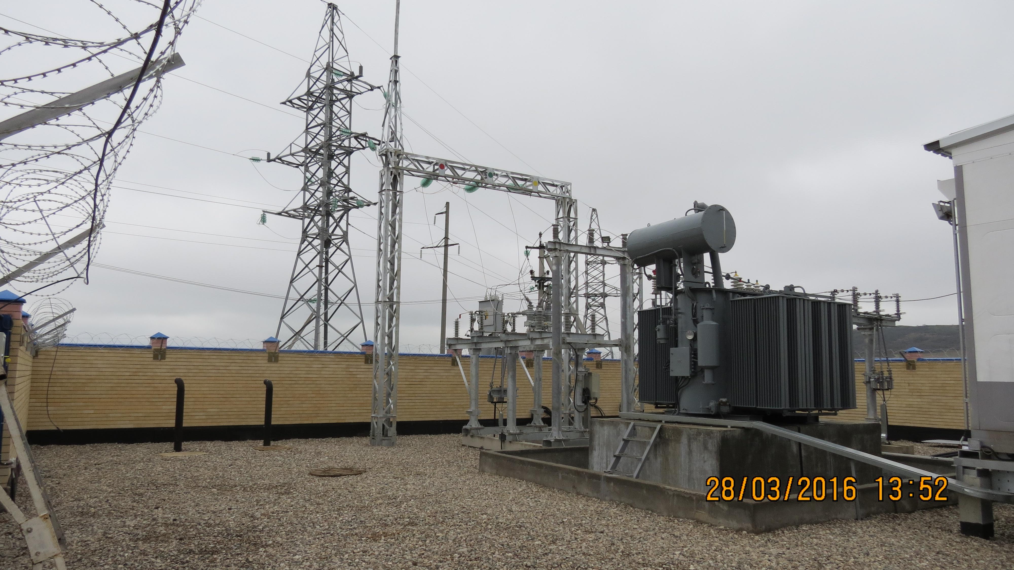 Construction works on new power center of electrical substation PS 35/10 Lenta