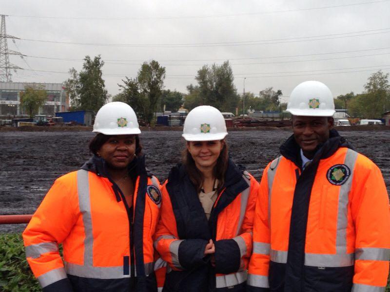 Representatives of the Department of Petroleum Resources of Nigeria and the Company’s specialists on the work site