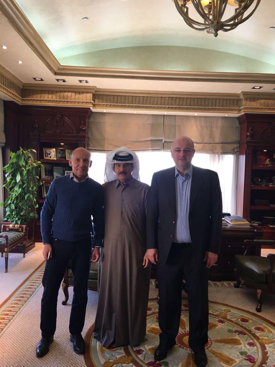 Sergey Kachushkin, Deputy Governor of the Nenets Autonomous District on cooperation with Federal Bodies of State Power in Moscow, Sheikh Mohammed ben Fahd Al Thani, the State Minister of Qatar, Ruslan Tokaev, founder of the Company