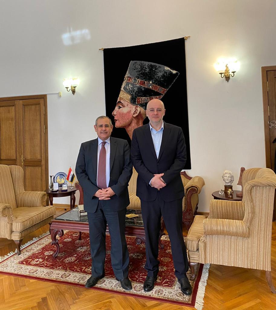 Meeting attendees (left to right): Ambassador of Egypt to Russia Ihab Nasr, NNIAT founder Ruslan Tokaev
